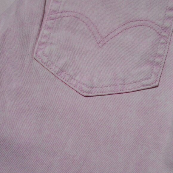 NWT Levi's Wedgie Skinny in Pink Acid Wash High Rise Stretch Crop Jeans 0 / 25 - Picture 7 of 8